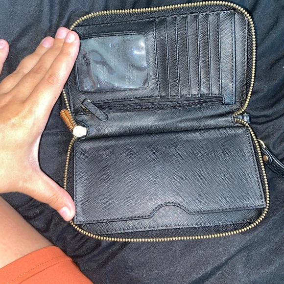 Michael Kors Black Wristlet with Gold Accents - Picture 3 of 4